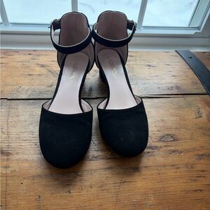 Girls Ankle Strap Block Heel Shoes